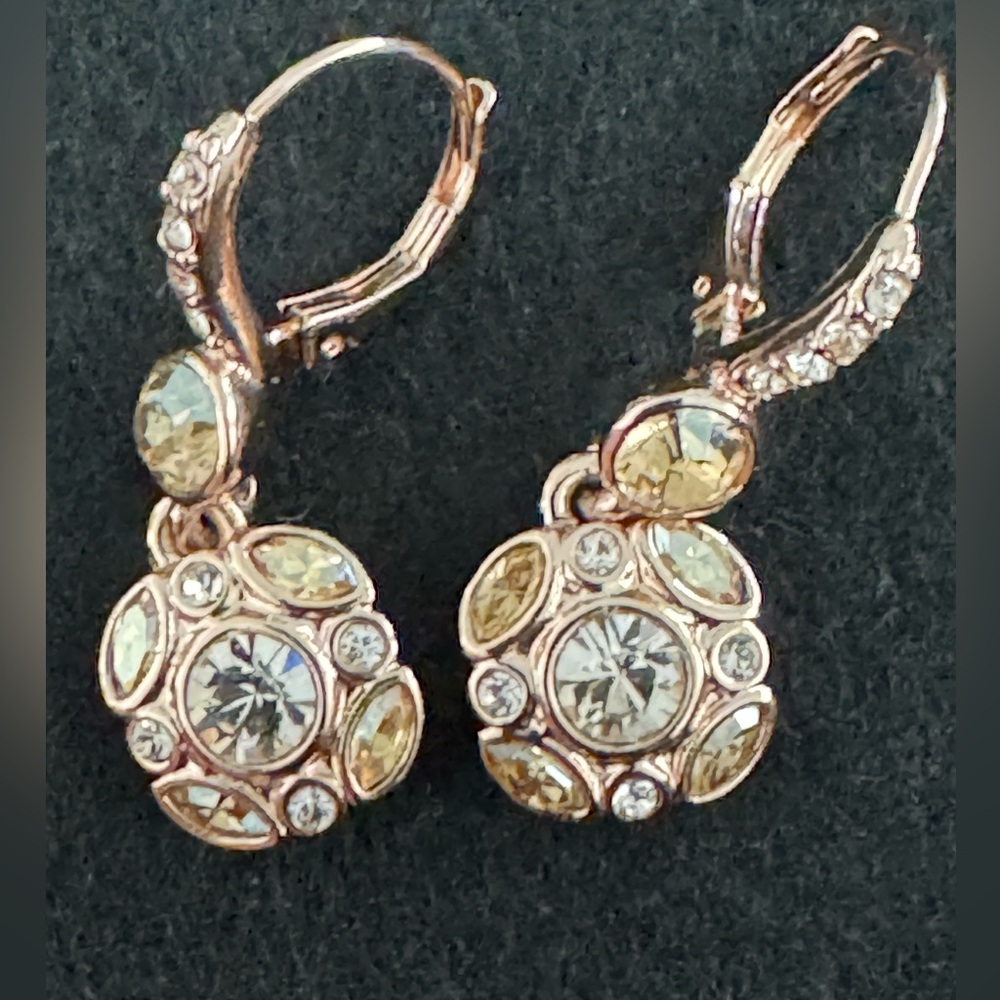 BrandNew Givenchy Gold-toned Crystal Element Drop Earings - Picture 4 of 6